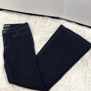 Level 99 super flare dark blue jeans